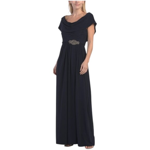 ALEX EVENINGS Cowl A Line Embellished Gown - Picture 1 of 3